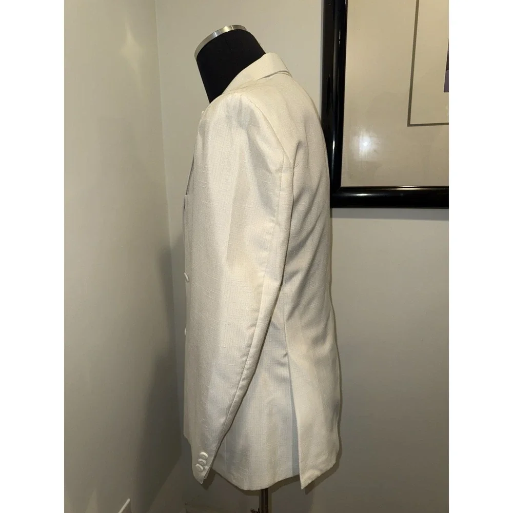 Primo White Mens Silk Blazer USA Made Size 40R - Picture 6 of 10